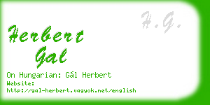 herbert gal business card