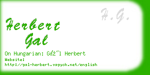 herbert gal business card